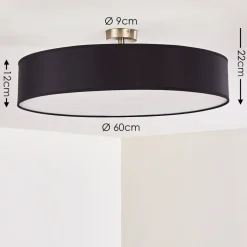 Plafonnier Foggia Nickel Mat, 3 Lumieres
