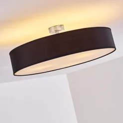Plafonnier Foggia Nickel Mat, 3 Lumieres