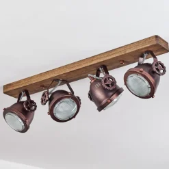 Plafonnier Herford Bois Fonce, 4 Lumieres