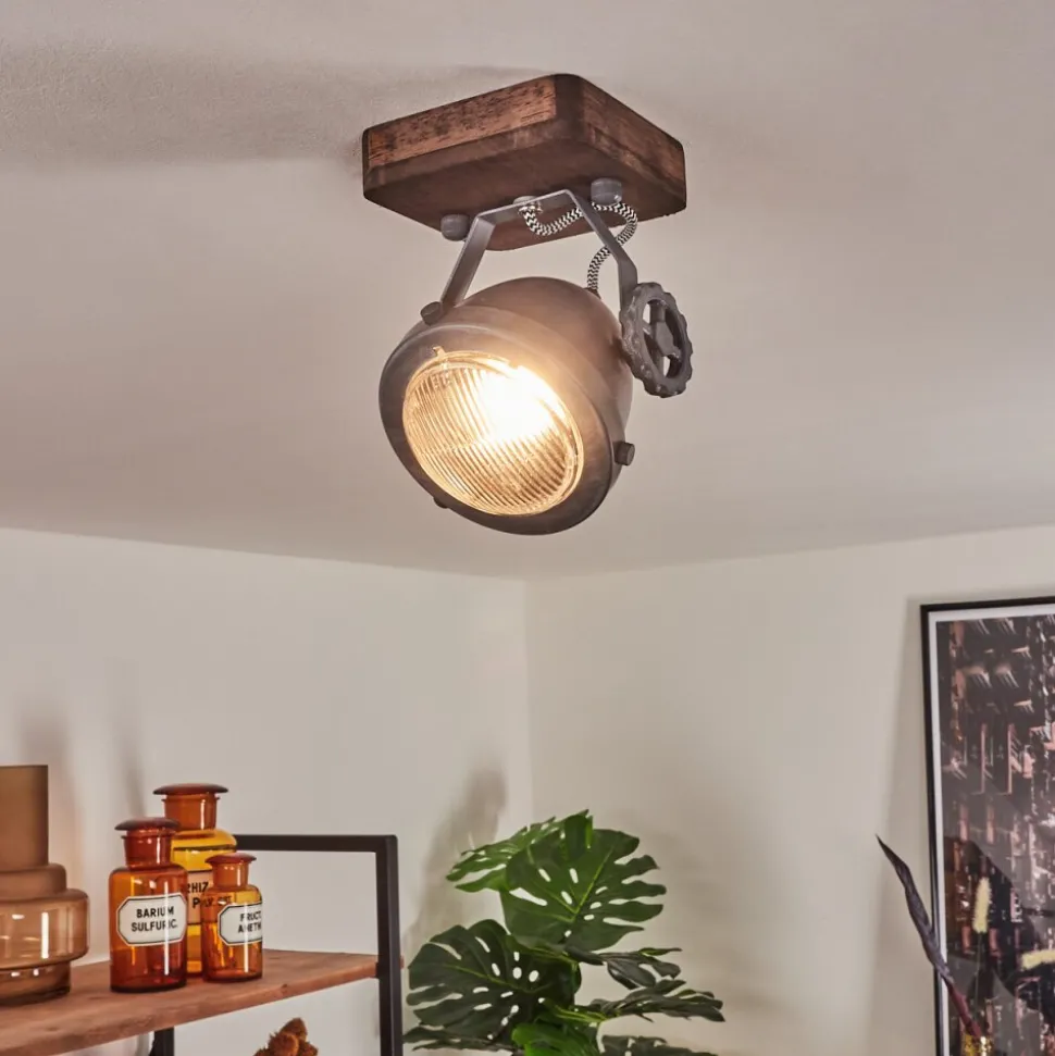 Plafonnier Herford Bois Fonce, 1 Lumiere