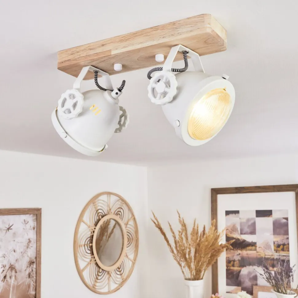 Plafonnier Herford Ecru, Blanc, 2 Lumieres