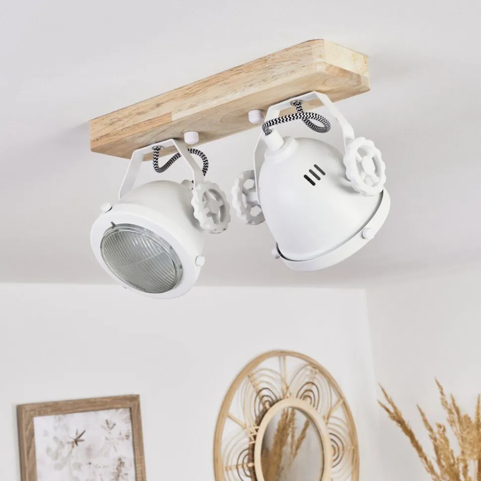Plafonnier Herford Ecru, Blanc, 2 Lumieres