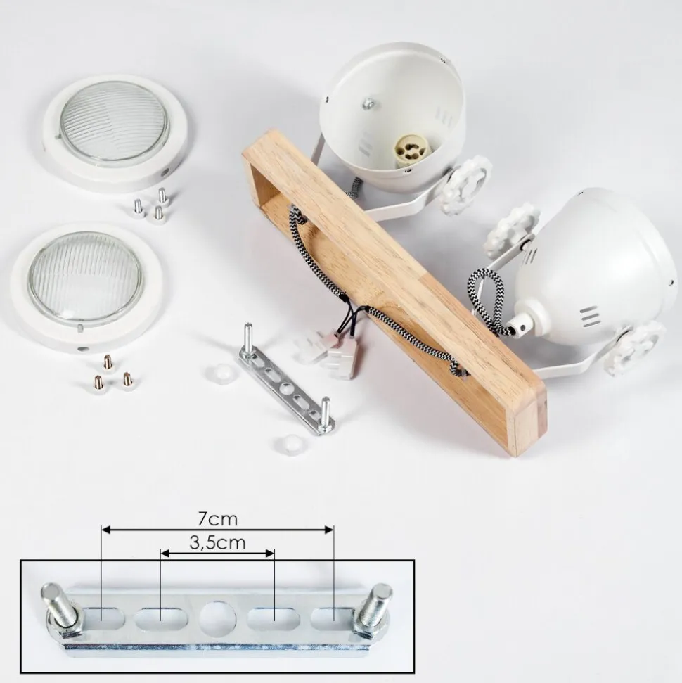 Plafonnier Herford Ecru, Blanc, 2 Lumieres