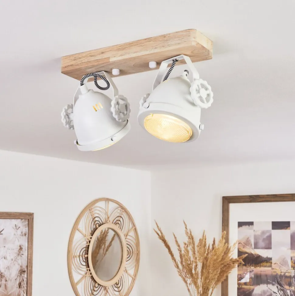 Plafonnier Herford Ecru, Blanc, 2 Lumieres