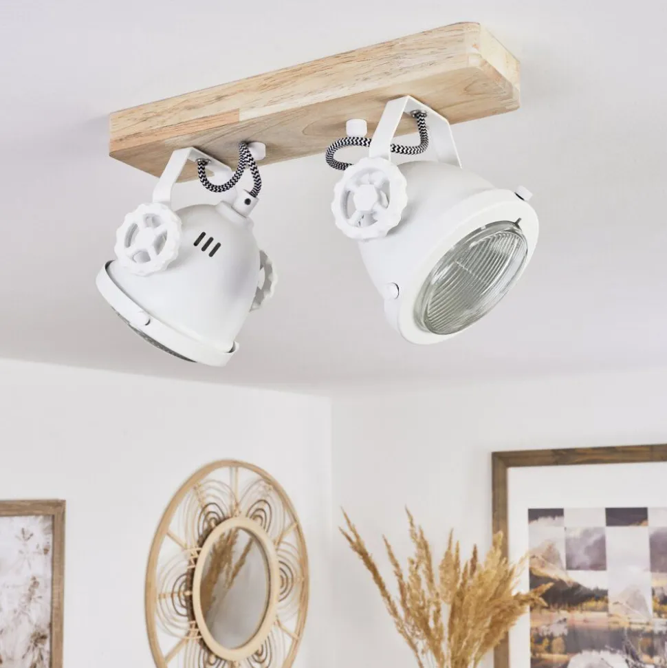 Plafonnier Herford Ecru, Blanc, 2 Lumieres