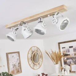 Plafonnier Herford Ecru, Blanc, 4 Lumieres