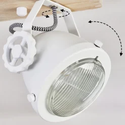 Plafonnier Herford Ecru, Blanc, 4 Lumieres