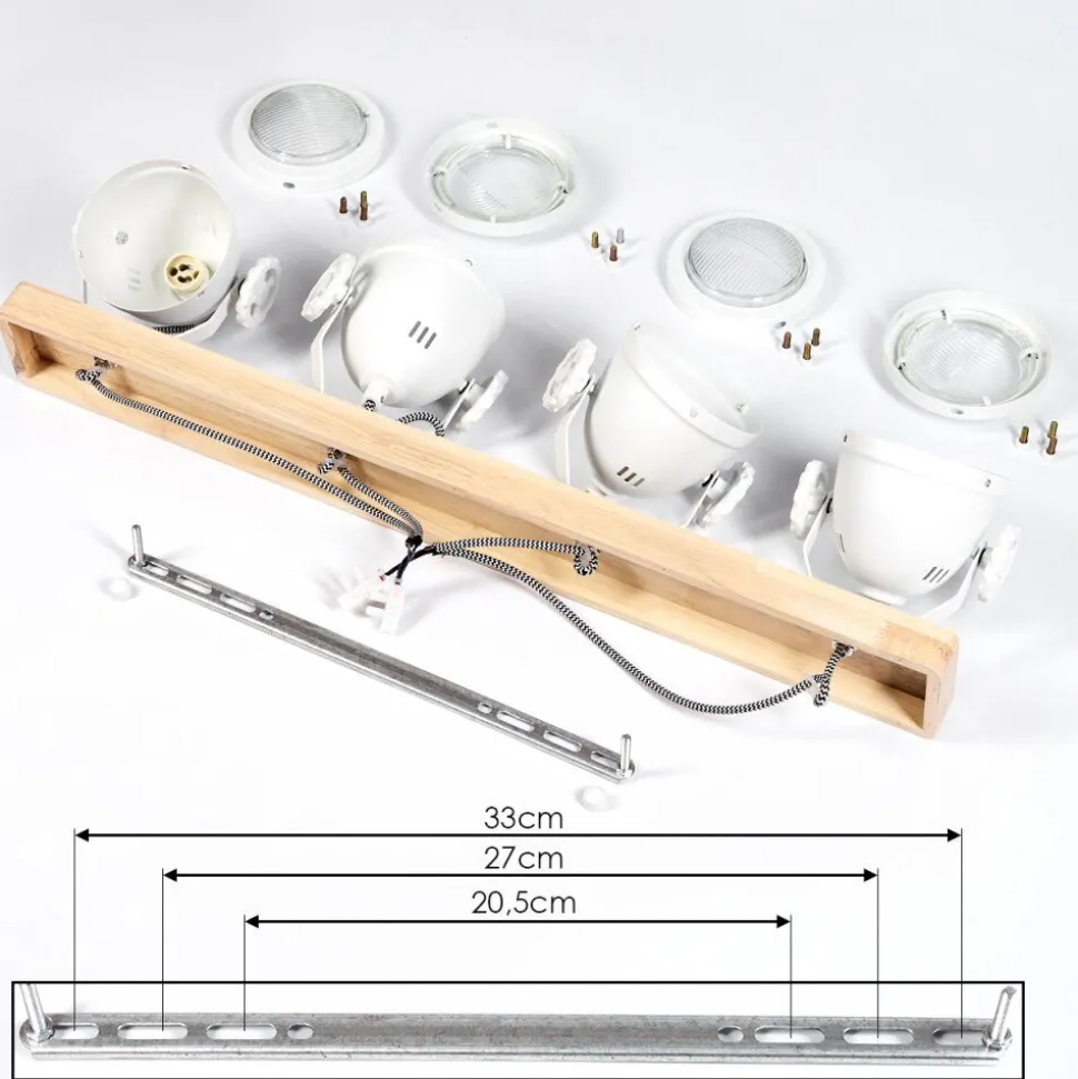 Plafonnier Herford Ecru, Blanc, 4 Lumieres