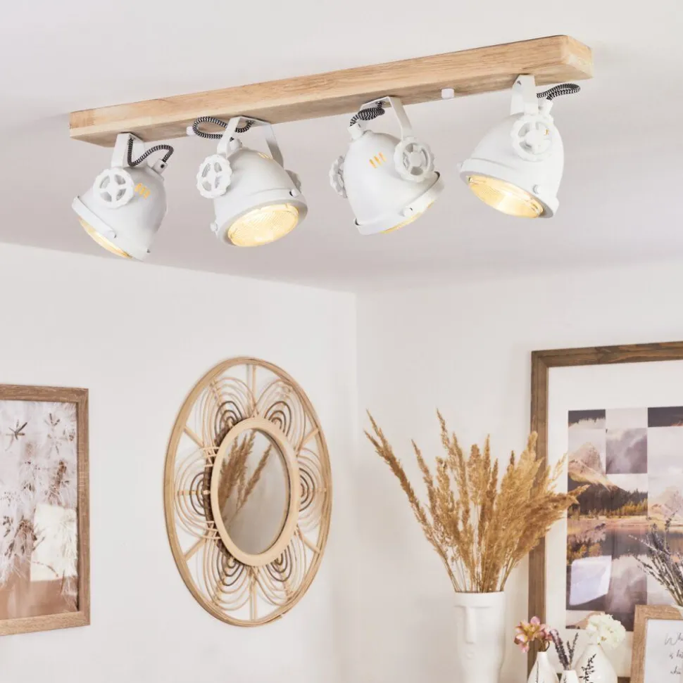 Plafonnier Herford Ecru, Blanc, 4 Lumieres