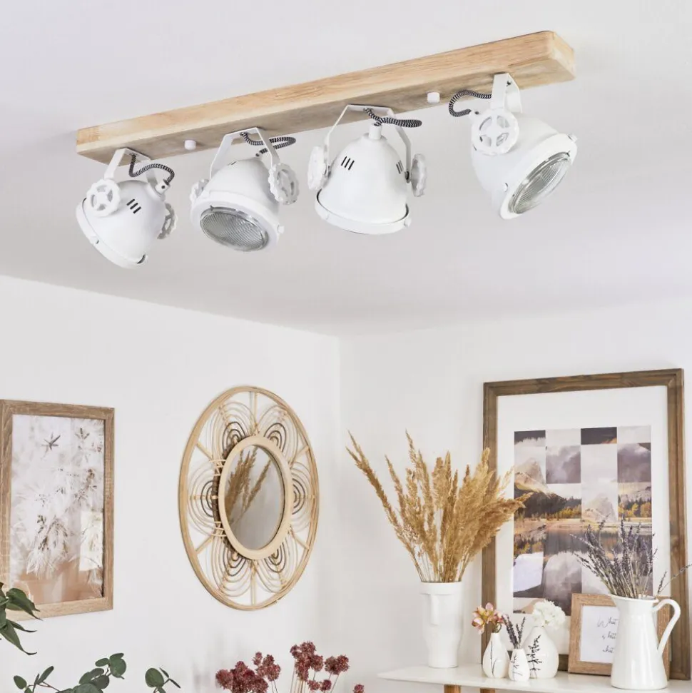 Plafonnier Herford Ecru, Blanc, 4 Lumieres