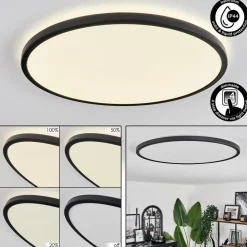 Plafonnier Hooper Led Noir, 1 Lumiere