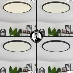 Plafonnier Hooper Led Noir, 1 Lumiere