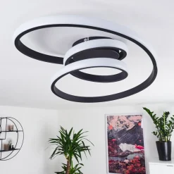 Plafonnier Ignal Led Noir, 1 Lumiere