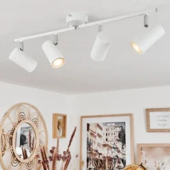Plafonnier Javel Blanc, 4 Lumieres