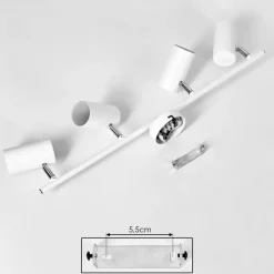Plafonnier Javel Blanc, 4 Lumieres