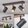 Plafonnier Javel Brun, Couleur Bois, Noir, 3 Lumieres