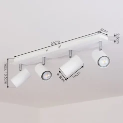 Plafonnier Javel Chrome, Blanc, 4 Lumieres