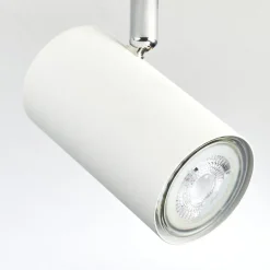 Plafonnier Javel Chrome, Blanc, 6 Lumieres