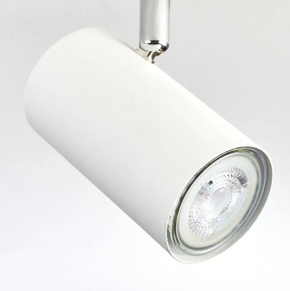 Plafonnier Javel Chrome, Blanc, 6 Lumieres