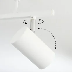 Plafonnier Javel Chrome, Blanc, 6 Lumieres