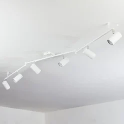 Plafonnier Javel Chrome, Blanc, 6 Lumieres