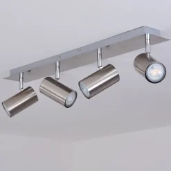 Plafonnier Javel Chrome, Nickel Mat, 4 Lumieres