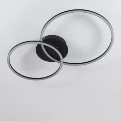 Plafonnier Johsa Led Noir, 2 Lumieres