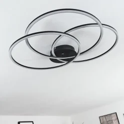 Plafonnier Johsa Led Noir, 3 Lumieres