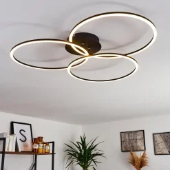 Plafonnier Johsa Led Noir, 3 Lumieres