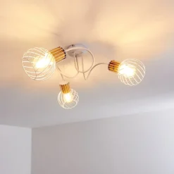Plafonnier Koler Blanc, 3 Lumieres