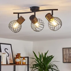 Plafonnier Koler Noir, 3 Lumieres