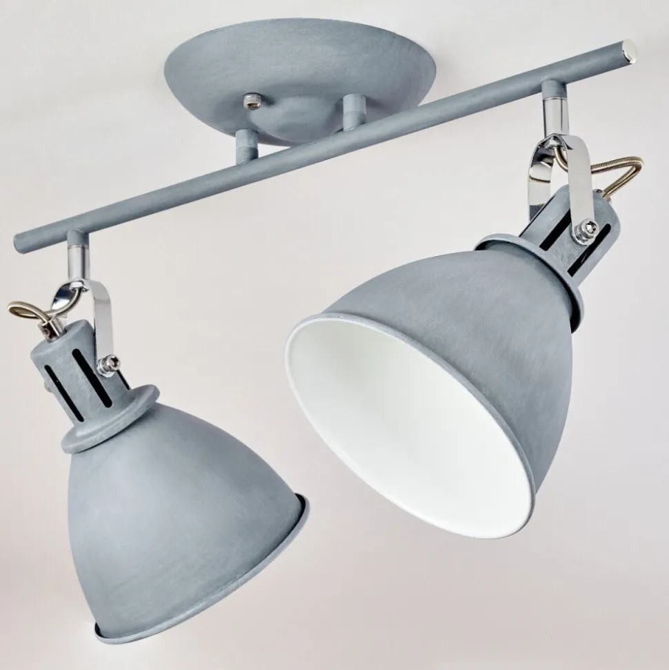 Plafonnier Koppom Bleu, Gris, 2 Lumieres