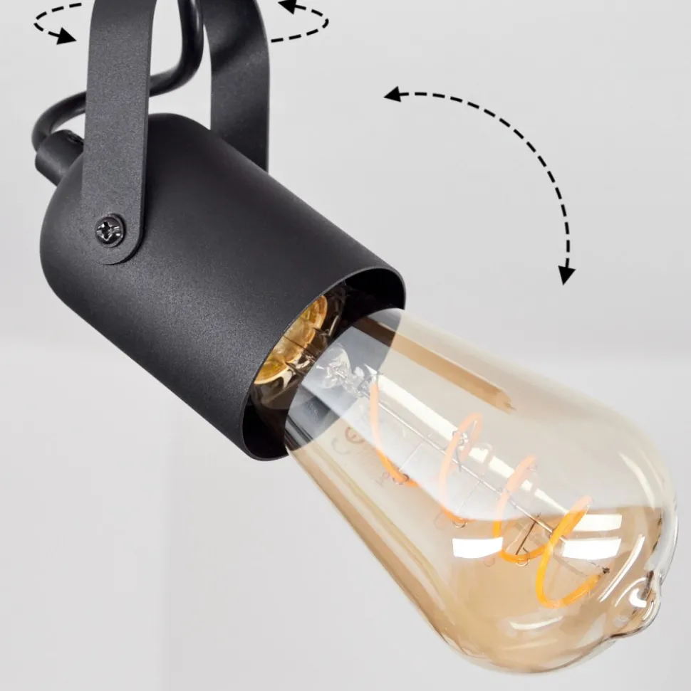 Plafonnier Kouk Ecru, Noir, 3 Lumieres