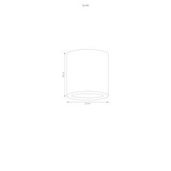 Plafonnier Lcd Typ 065 Gris, 1 Lumiere