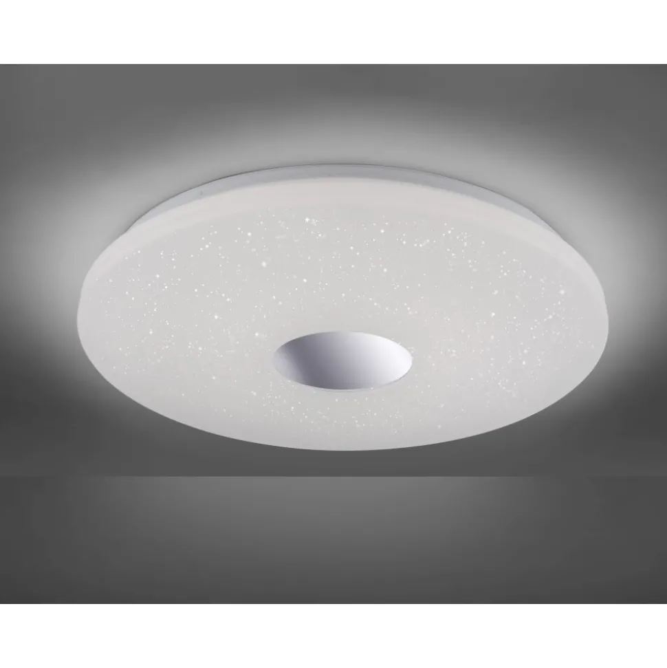 Plafonnier Leuchten Direkt Lavinia Led Chrome, 1 Lumiere, Detecteur De Mouvement