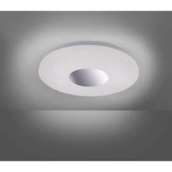 Plafonnier Leuchten Direkt Lavinia Led Chrome, 1 Lumiere, Detecteur De Mouvement
