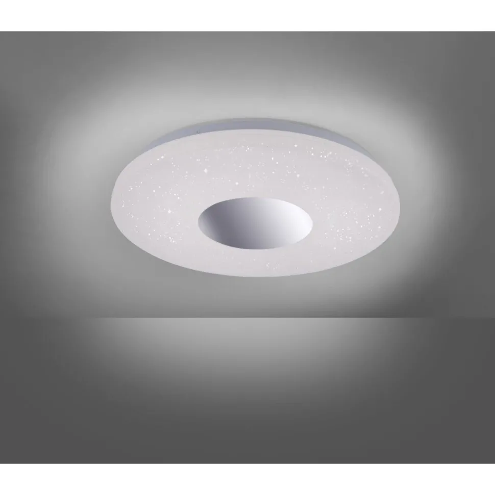 Plafonnier Leuchten Direkt Lavinia Led Chrome, 1 Lumiere, Detecteur De Mouvement