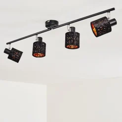 Plafonnier Liared Noir, 4 Lumieres