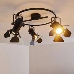 Plafonnier Lichinga Noir, 3 Lumieres