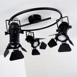 Plafonnier Lichinga Noir, 3 Lumieres