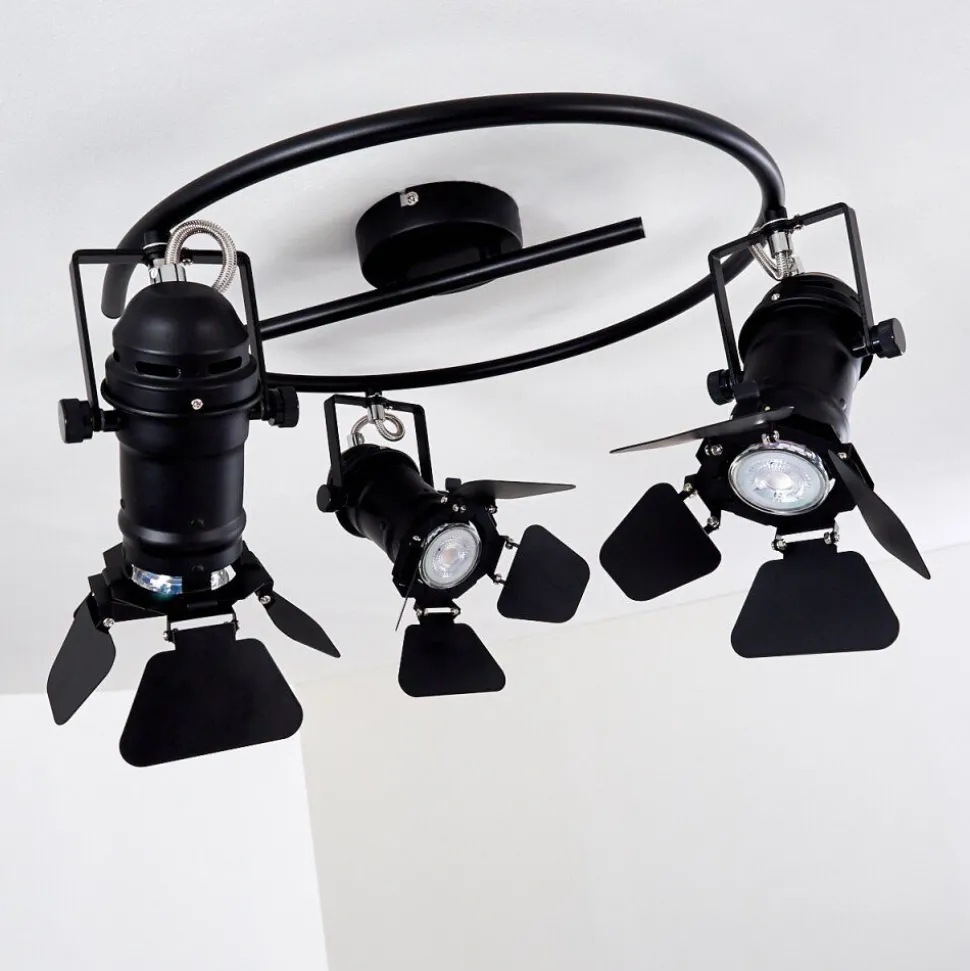 Plafonnier Lichinga Noir, 3 Lumieres