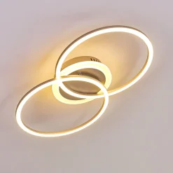 Plafonnier Lithgow Led Argente, 1 Lumiere