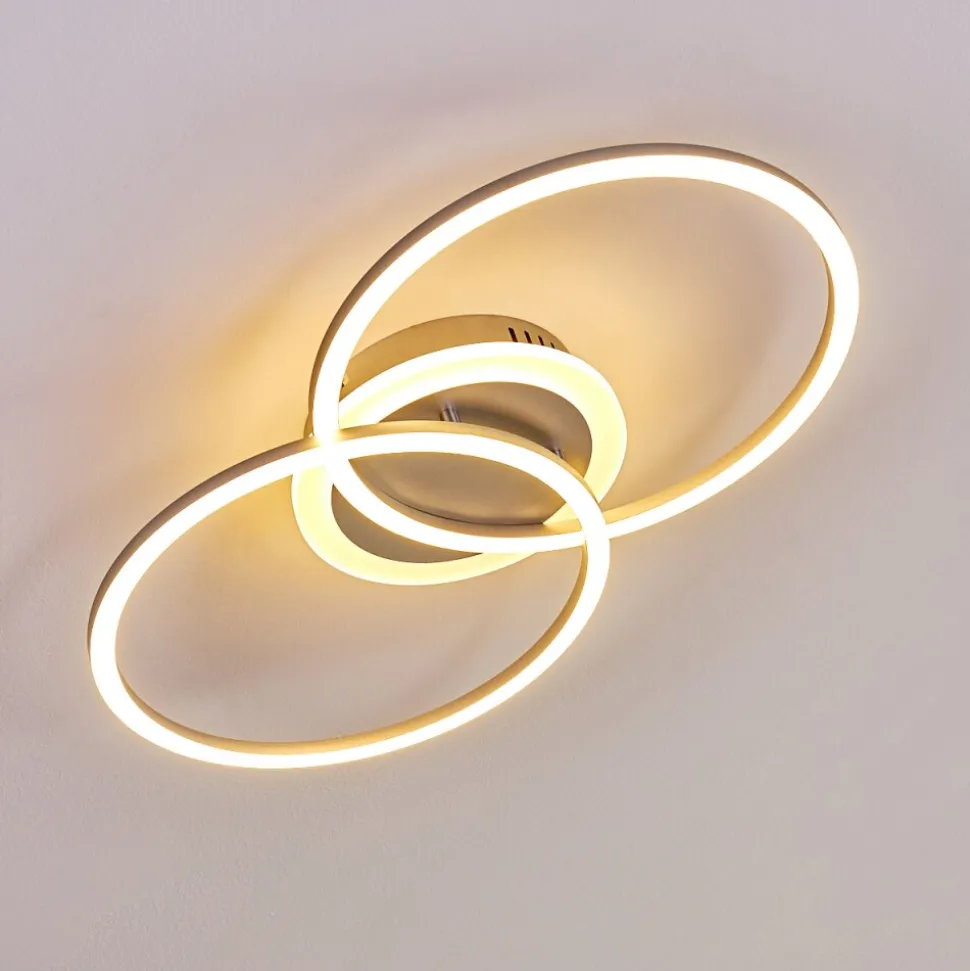 Plafonnier Lithgow Led Argente, 1 Lumiere