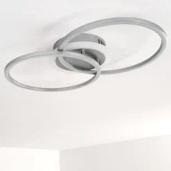 Plafonnier Lithgow Led Argente, 1 Lumiere
