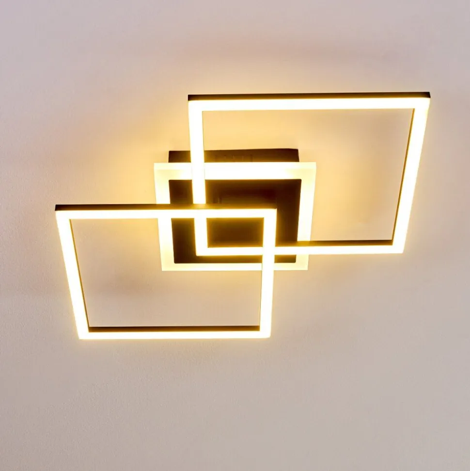 Plafonnier Lithgow Led Noir, 1 Lumiere