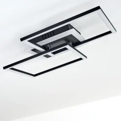 Plafonnier Lithgow Led Noir, 1 Lumiere