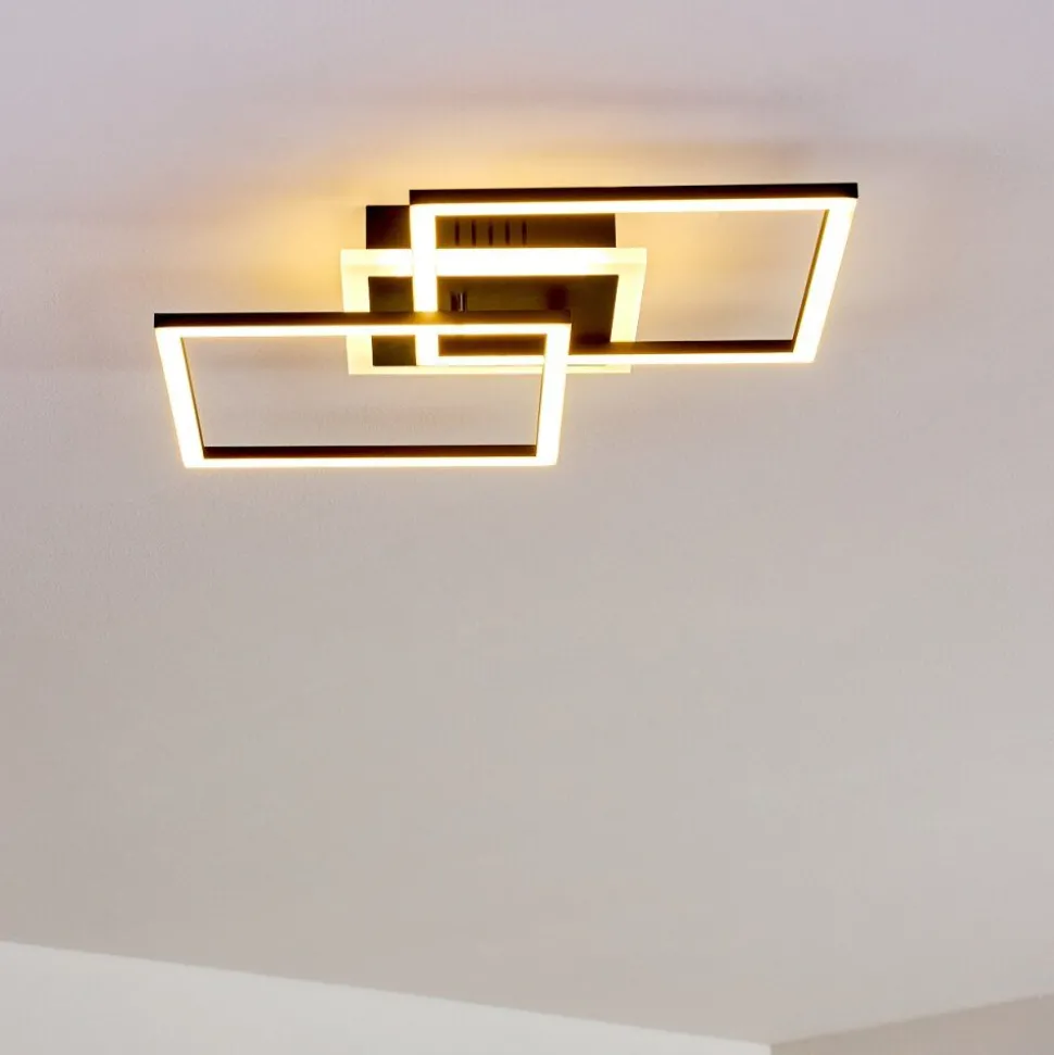 Plafonnier Lithgow Led Noir, 1 Lumiere