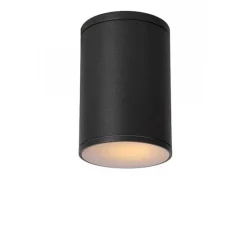 Plafonnier Lucide Tubix Noir, 1 Lumiere