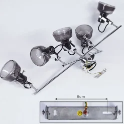 Plafonnier Lulea Chrome, 5 Lumieres