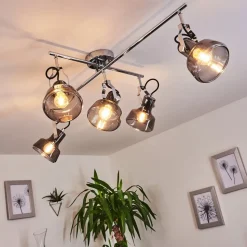 Plafonnier Lulea Chrome, 5 Lumieres